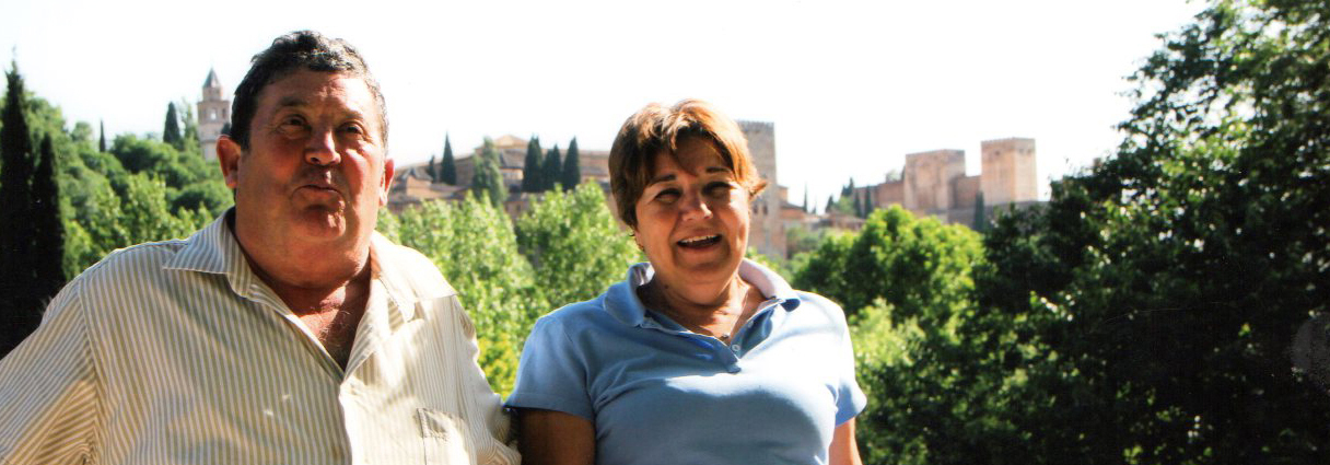 Leonardo con su esposa Encarnita, que se crió en el Ave María